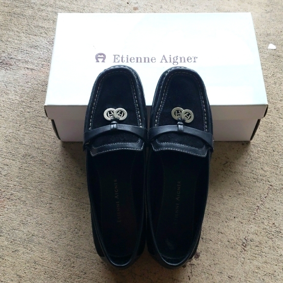 Etienne Aigner Shoes Like New Etienne Aigner Black Suede Loafers Etienne Aigner Shoes Like New Etienne Aigner Black Suede Loafers